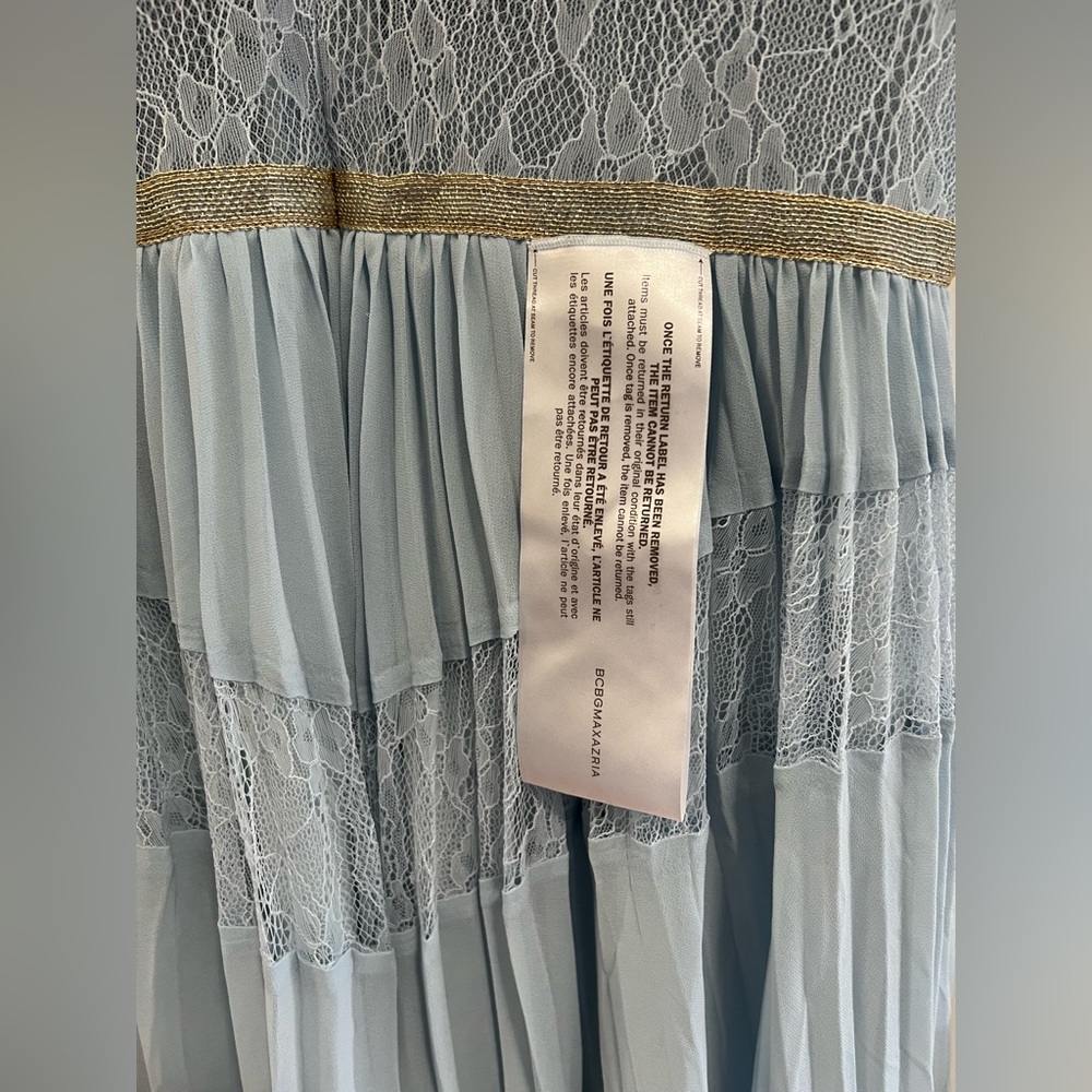 BCBG MAXAZRIA- light crystal blue gown - Picture 4 of 8